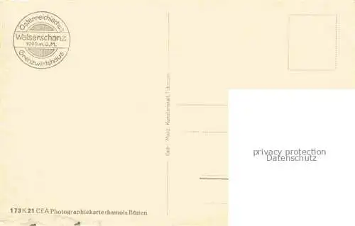 AK / Ansichtskarte  Riezlern Kleinwalsertal Vorarlberg oesterreisches Grenzwirtshaus Walserschanz Panorama