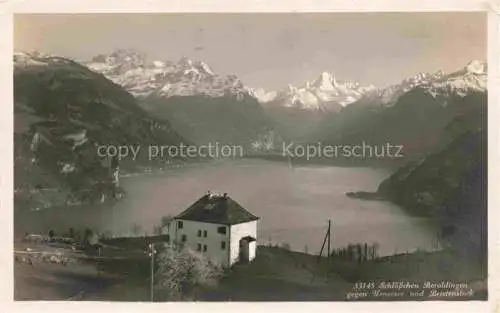 AK / Ansichtskarte  Seelisberg UR Schloesschen Beroldingen Panorama Blick gegen Urnersee und Bristenstock