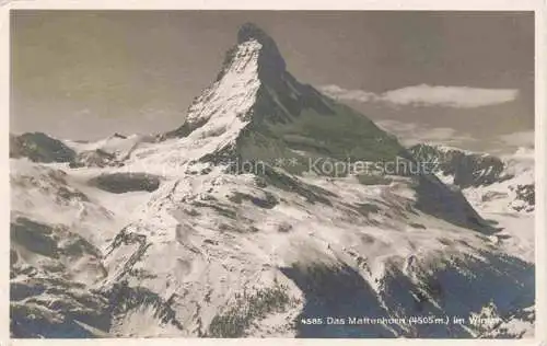 AK / Ansichtskarte  Matterhorn Mont Cervin 4478m ZERMATT VS Gebirgspanorama Walliser Alpen