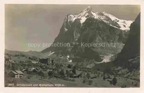 AK / Ansichtskarte  Grindelwald BE Panorama Blick gegen Wetterhorn Berner Alpen