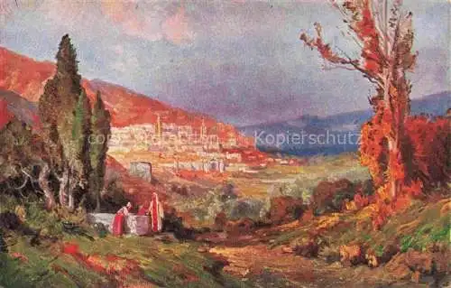 AK / Ansichtskarte  Nazareth  Illit Israel Panorama Kuenstlerkarte