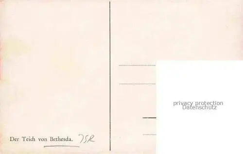 AK / Ansichtskarte  Bethesda Israel Der Teich von Bethesda Kuenstlerkarte