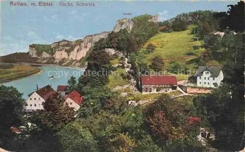 AK / Ansichtskarte  Rathen Saechsische Schweiz Panorama Elbetal Bastei Elbsandsteingebirge