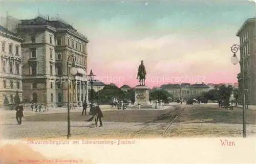 AK / Ansichtskarte  WIEN AT Schwarzenbergplatz mit Schwarzenberg-Denkmal Reiterstandbild