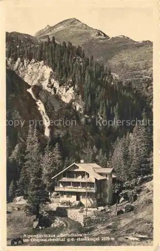 AK / Ansichtskarte  Obersulzbachtal Hohe Tauern Hohentauern Steiermark AT Alpengasthaus Berndlalm Blick gegen Hackkogel Buetten