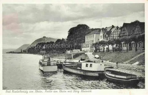 AK / Ansichtskarte  Bad Niederbreisig Rheinpartie mit Burg Rheineck