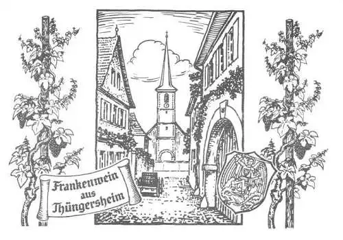 AK / Ansichtskarte  Thuengersheim Ortsmotiv Zeichnung