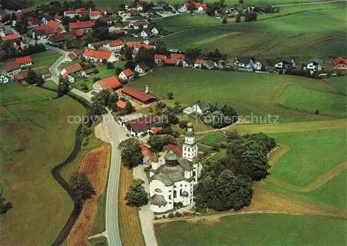 AK / Ansichtskarte  Sielenbach Aichach-Friedberg Bayern Fliegeraufnahme mit Wallfahrtskirche Maria Birnbaum