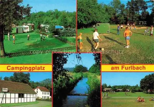 AK / Ansichtskarte  Stukenbrock Schloss Holte-Stukenbrock Campingplatz am Furlbach Torwand Fachwerkhaus Liegewiese Bach