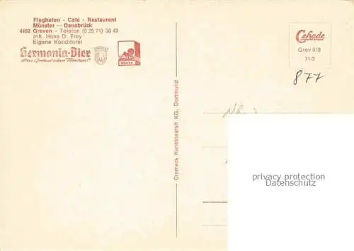 AK / Ansichtskarte  Greven  Westfalen Flughafen Cafe Restaurant Muenster Osnabrueck