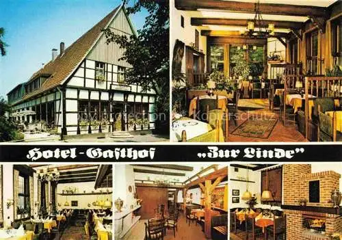 AK / Ansichtskarte  Seppenrade Luedinghausen Hotel Gasthof Zur Linde Gastraeume Kaminzimmer