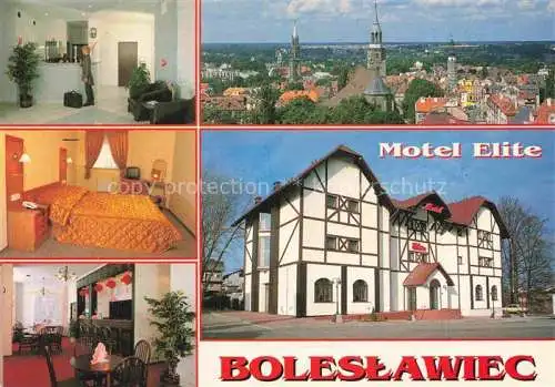 AK / Ansichtskarte  Boleslawiec Bunzlau Niederschlesien PL Panorama miasta Motel Elite Details