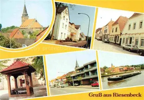 AK / Ansichtskarte  Riesenbeck Hoerstel Steinfurt NRW Pfarrkirche Hospitalstrasse Kalixtusstrasse Reinhildis Brunnen Heinrich Niemeyer Strasse Dortmond Ems Kanal