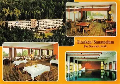 AK / Ansichtskarte  Bad Neustadt Saale Bayern Franken Sanatorium Speisesaal Hallenbad