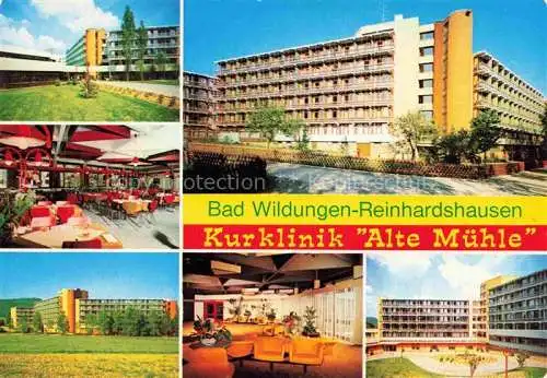 AK / Ansichtskarte  Reinhardshausen Bad Wildungen Kurklinik Alte Muehle Teilansichten Speisesaal