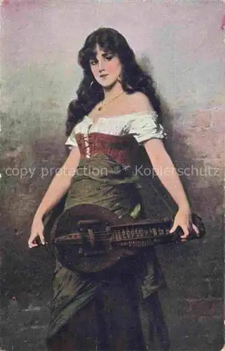 AK / Ansichtskarte  SICHEL N. Kuenstlerkarte Maedchen Trachten Violin