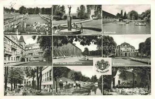 AK / Ansichtskarte  Bad Rothenfelde Osnabrueck Sole-Freibad Kinderbrunnen Kahnteich Kurhaus Gradierwerk Badehaus Kurgarten Konzertgarten Konzertpavillon