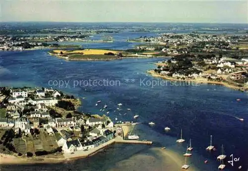 AK / Ansichtskarte  Etel Lorient 56 Morbihan La rivière et le vieux passage en Plouhinec vue aérienne