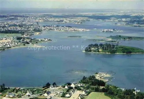 AK / Ansichtskarte  Belz 56 Morbihan La rivière d'Etel à marée haute vue aérienne