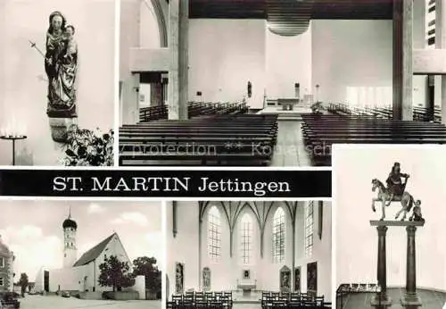 AK / Ansichtskarte  Jettingen Jettingen-Scheppach St. Martin Kirche Innenansichten Heiligenfigur