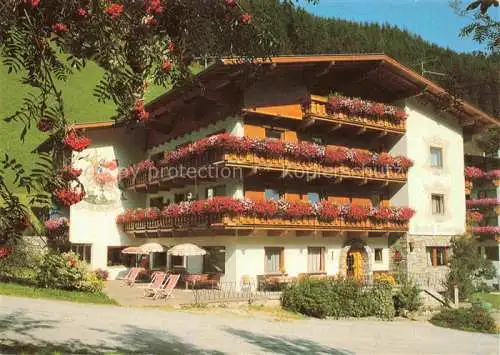 AK / Ansichtskarte  Lanersbach Mayrhofen Zillertal Tirol AT Pension Sonnleiten Blumenschmuck