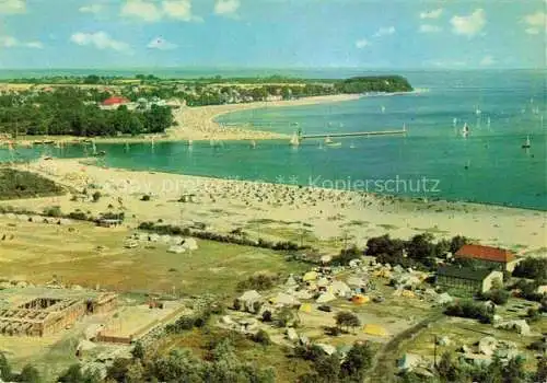 AK / Ansichtskarte  Priwall Travemuende Kuestenpanorama Strand Campingplatz