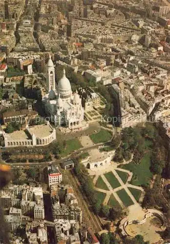 AK / Ansichtskarte  PARIS 75 Basilique Sacré Coeur de Montmartre vue aérienne