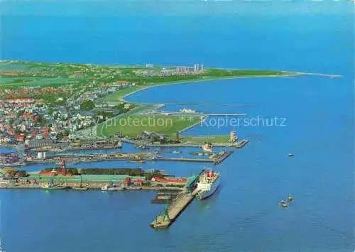 AK / Ansichtskarte  CUXHAVEN Nordseebad Panorama Blick ueber das Steubenhoeft Hafenanlagen