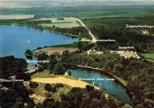 AK / Ansichtskarte  Haltern See Fliegeraufnahme Haus Niemen Bootsverleih Jugendherberge Strandbad Alter Garten