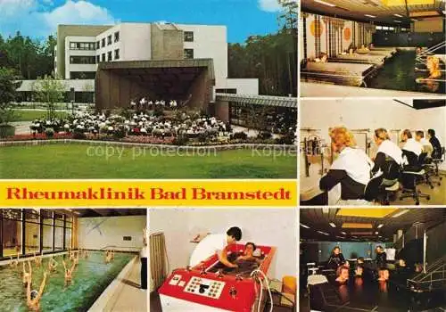 AK / Ansichtskarte  Bad Bramstedt Musikpavillon Hallenbad Bewegungsbad Speisesaal Friseur Moorbad