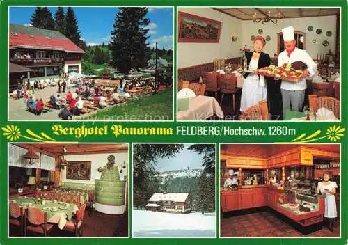 AK / Ansichtskarte  Feldberg 1450m Schwarzwald Berghotel Panorama Freiterrasse Gastraeume Theke