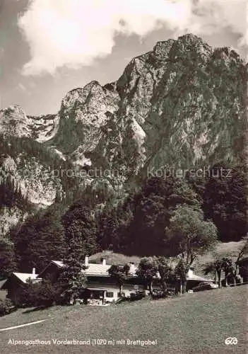 AK / Ansichtskarte  BERCHTESGADEN Alpengasthaus Vorderbrand mit Brettgabel