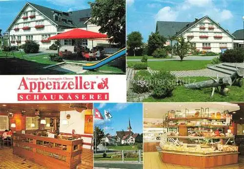 AK / Ansichtskarte  Appenzell-Stadt IR Appenzeller Schaukaeserei Restaurant Verkaufsraum