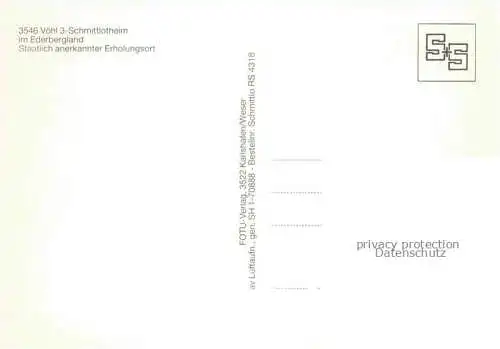 AK / Ansichtskarte  Schmittlotheim Voehl Fliegeraufnahme