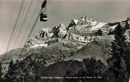 AK / Ansichtskarte  Seilbahn Cable-Car Telepherique Champery Planachaux  Dents Midi