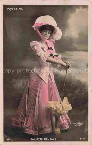 AK / Ansichtskarte  Foto Boyer Paul Paris Nr. 1322 Paulette Delbaye Frau Tracht Hur Schirm