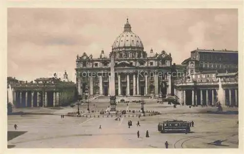 AK / Ansichtskarte  Strassenbahn Tramway-- Roma Piazza Basilica S.Pietro