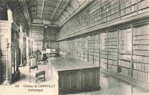 AK / Ansichtskarte  Bibliothek Library Chateau Chantilly 