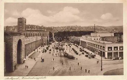 AK / Ansichtskarte  Strassenbahn Tramway-- Stuttgart Hindenburgplatz