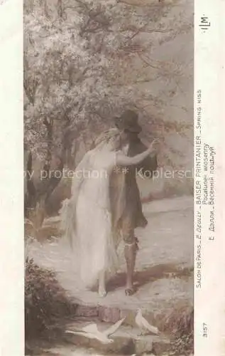 AK / Ansichtskarte  DEULLY E. Kuenstlerkarte Nr. 3157 Baiser Printanier Spring Kiss