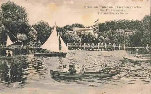 AK / Ansichtskarte  Zeuthen Waldhaus Rauchfangswerder Bootfahren