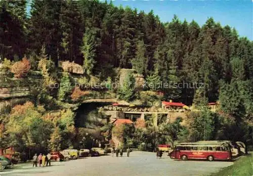 AK / Ansichtskarte  Pottenstein Oberfranken Terrassen Cafe Teufelshoehle 