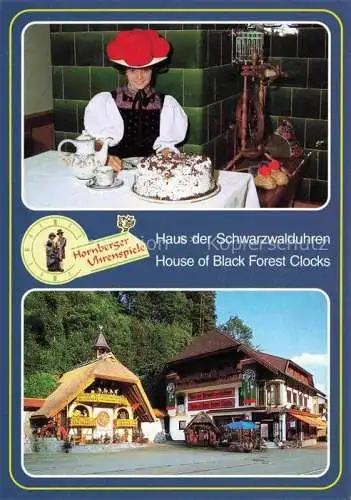 AK / Ansichtskarte  Hornberg  Schwarzwald Haus der Schwarzwalduhren Schwarzwaelderin Schwarzwaelder Kirschtorte 