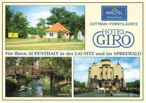 AK / Ansichtskarte  Forst Lausitz Hotel Giro Forster Rosengarten Spreewald Staatstheater