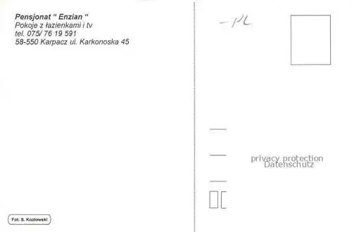 AK / Ansichtskarte  Karpacz Krummhuebel Riesengebirge PL Pensionat Enzian Panorama