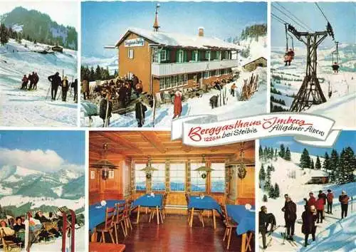 AK / Ansichtskarte  Steibis Oberstaufen Berggasthaus Imberg Skilift Haushang Imberglift Nagelfluhkette Gastraum Bergstation