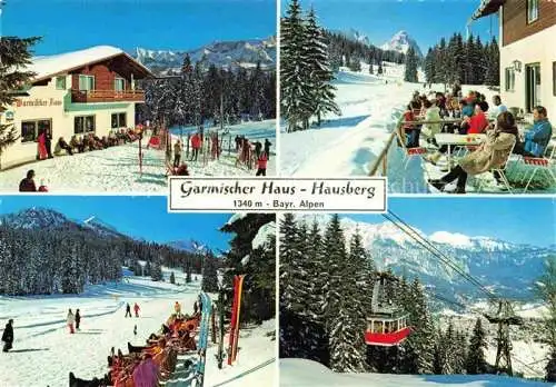 AK / Ansichtskarte  GARMISCH-PARTENKIRCHEN Garmischer Haus Hausberg Silifte