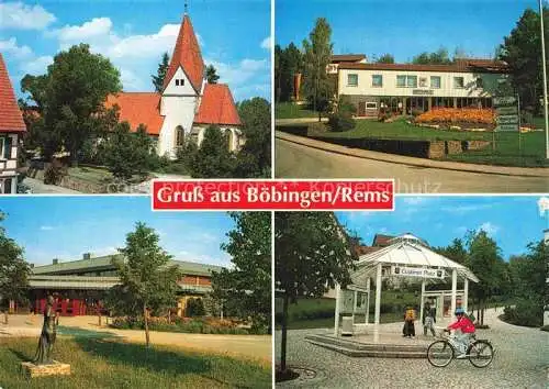 AK / Ansichtskarte  Boebingen Rems Ev Kirche Rathaus Roemerhalle Custiner Platz