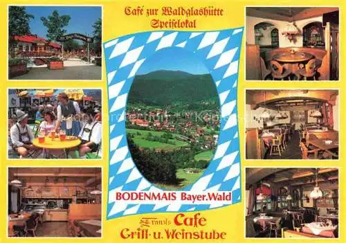 AK / Ansichtskarte  Bodenmais Cafe zur Waldglashuette Speiselokal Gastraeume Panorama Cafe und Grill Weinstube