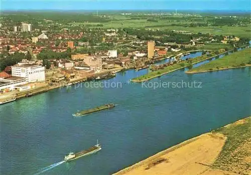 AK / Ansichtskarte  WESEL  Rhein Muendung der Lippe in den Rhein Fliegeraufnahme